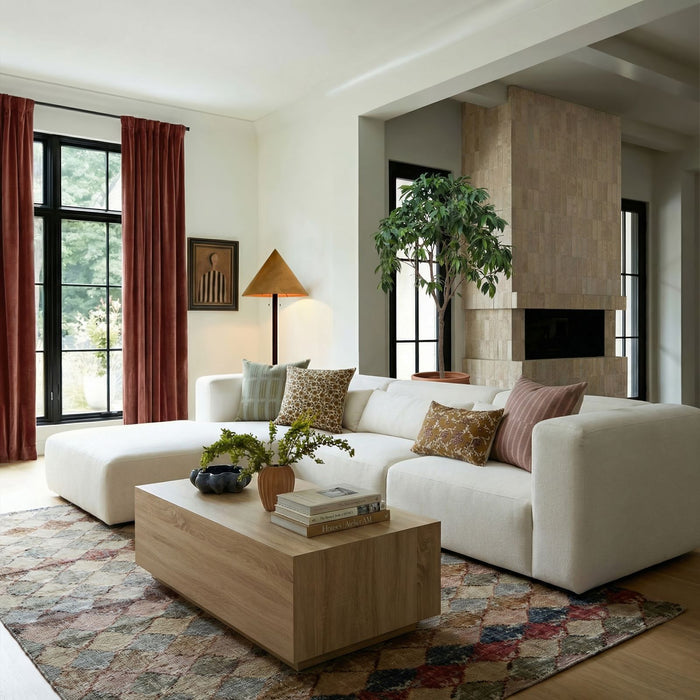 Tarra - Chenille Modular Corner Chair