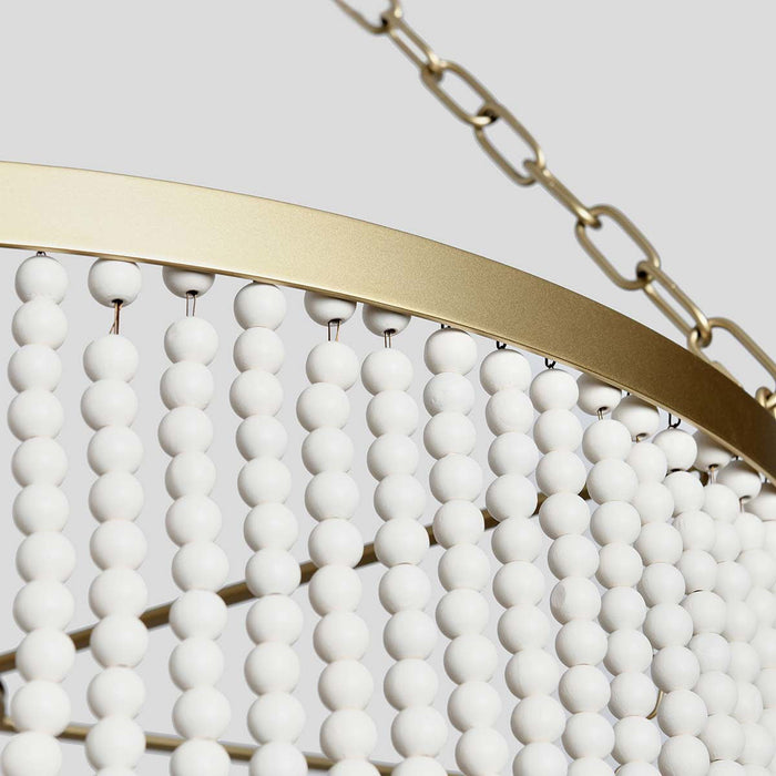 Amanda - Beaded Chandelier - White