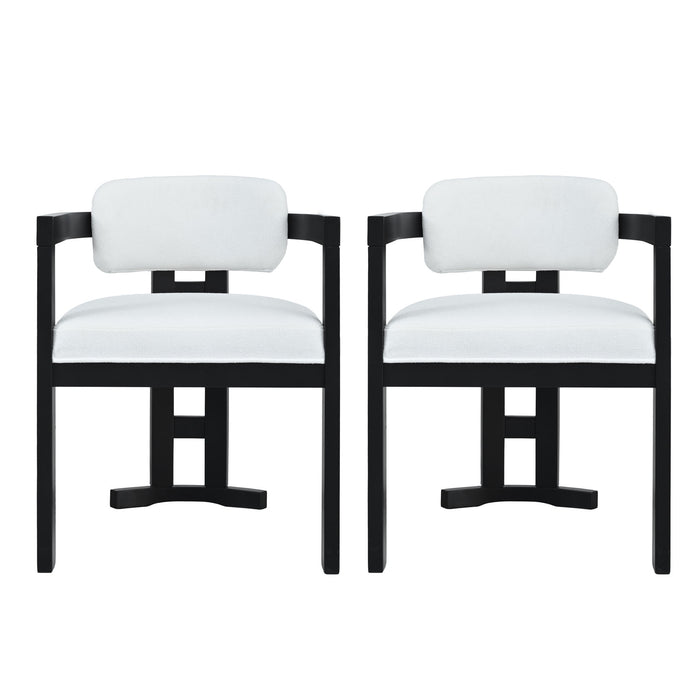 Stylish Indoor Upholstered Wood Dining Chair (Set of 2)