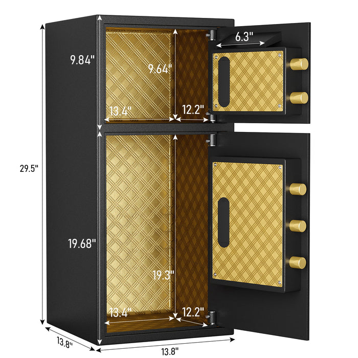 Large Double Door Coin Operated Safe, Digital Security Safe With Fireproof And Waterproof Bag