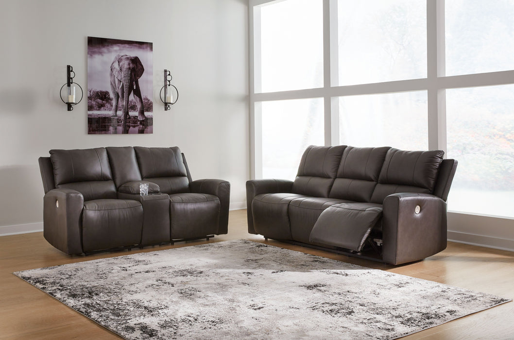 2 PC Leather reclining set