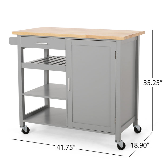 Contemporary Design Kitchen Cart With Wheels