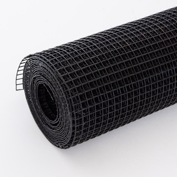 Vinyl Coated Hardware Cloth, 21 Gauge, Welded Wire Fence - Black
