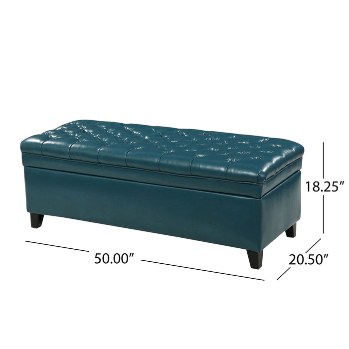 Juliana - Storage Ottoman With Birch Legs