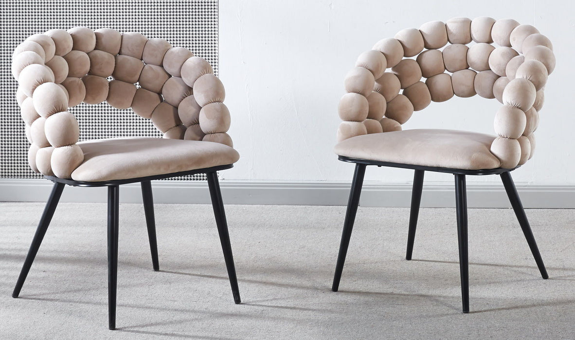 Modern Chair With Tube Legs, Soft Cushions And Comfortable Backrest