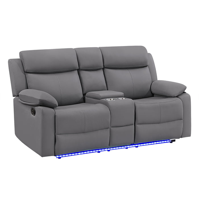 Blanche - Console Reclining Loveseat With LED Lights