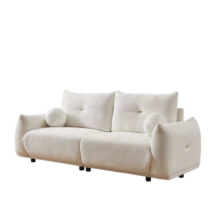 2 Seater Cushion Comfortable Sofas With 2 Cushions And 2 Ball Pillows