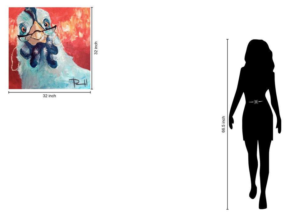 Gallery Wrapped Giclee On Canvas 0,3 Knife Texture 1.5 Stretcher Bar - Red