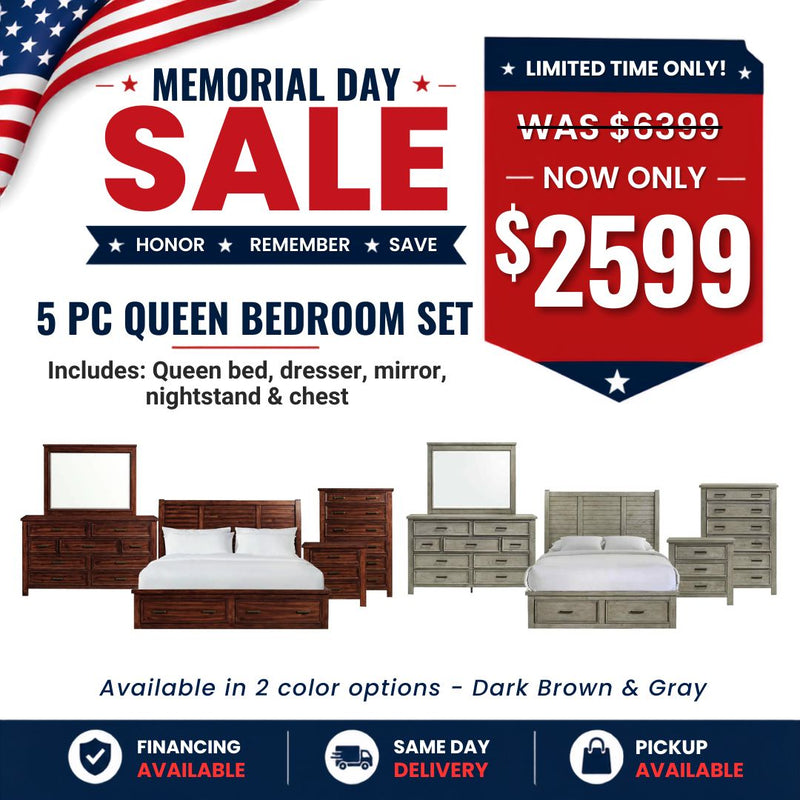 5 PC Queen Bedroom Set