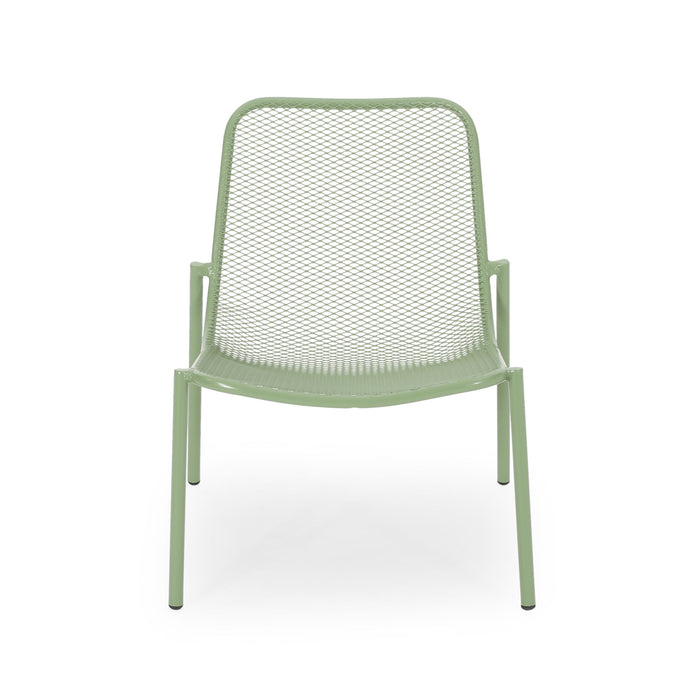 Outdoor Iron Chair With Mesh Design