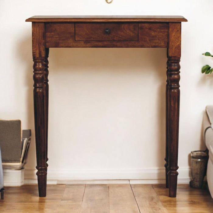 Turned Legs Drawer Console Table