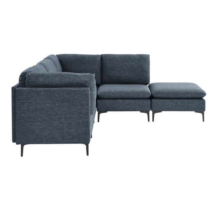 Upholstered Modular Sectional & Tall Legs