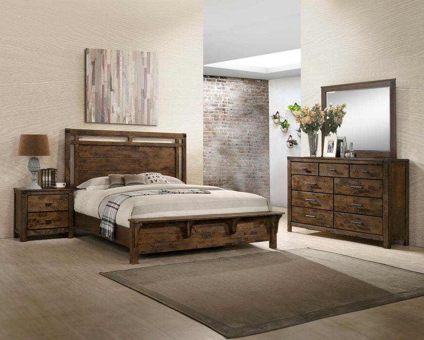Curtis - Queen 3 Piece Bedroom Set - Dark Oak