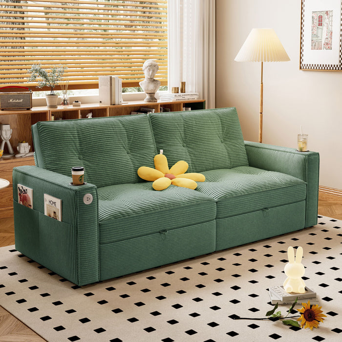 2 In 1 Convertible Sofa Bed For Living Rooms