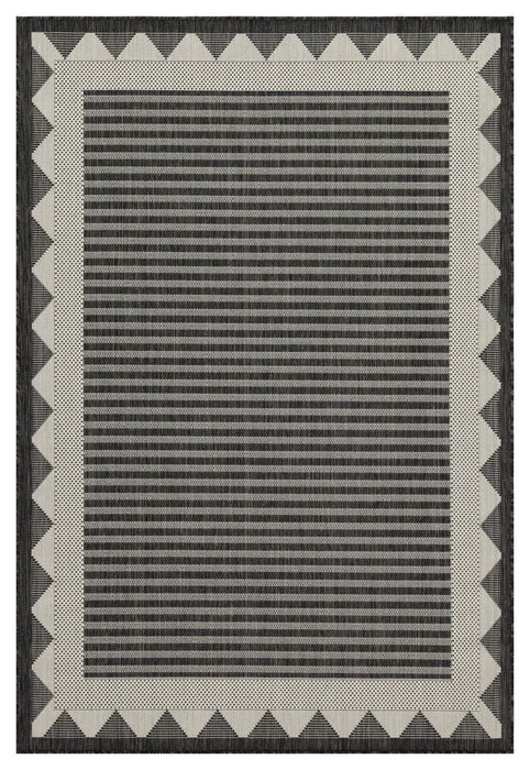 Sunshine - 5'3" X 7'3" Polypropylene Indoor & Outdoor Area Rug - Anthracite
