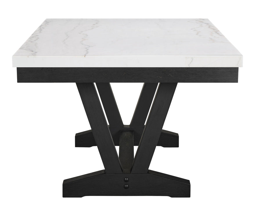 Varley - 5 Piece Dining Room Set With Wing Chairs - White / Gray