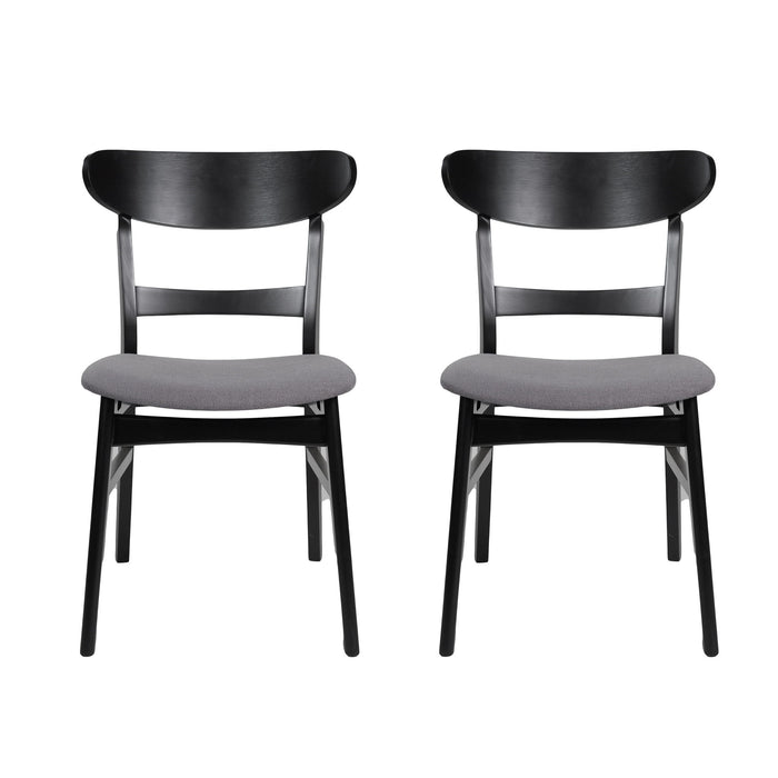 Modern Dining Chair With Upholstered Seat And Wood Frame