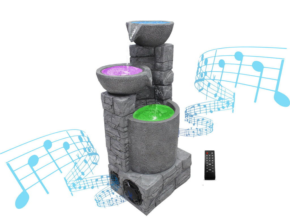 Bluetooth LED Water Fountain - Dark Gray