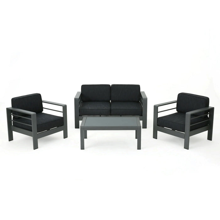 Cape Coral - 4 Pieces Outdoor Patio Chat Set