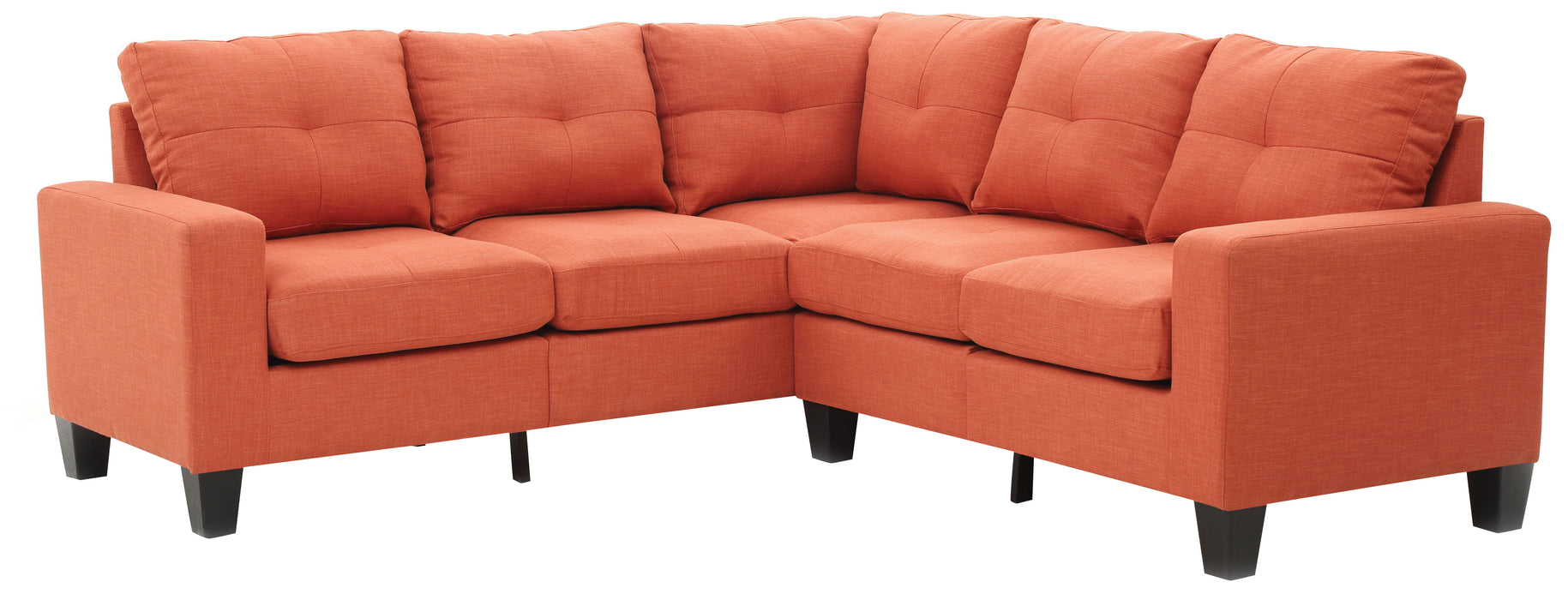 Glory Furniture Newbury Sectional, Orange