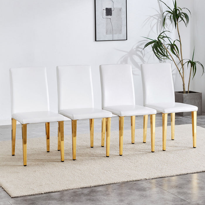 Elegant Upholstered Chairs With Metal Legs