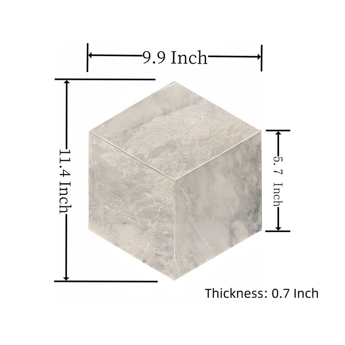 Hexagon Natural Marble Polished Tile For Wall And Floor (Set of 12)