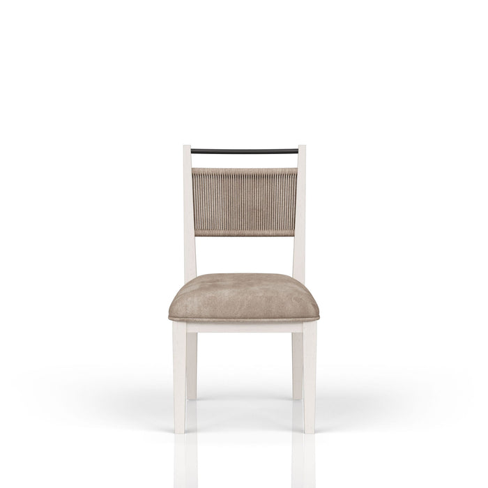 Rope Back Chair - Beige / Carmel
