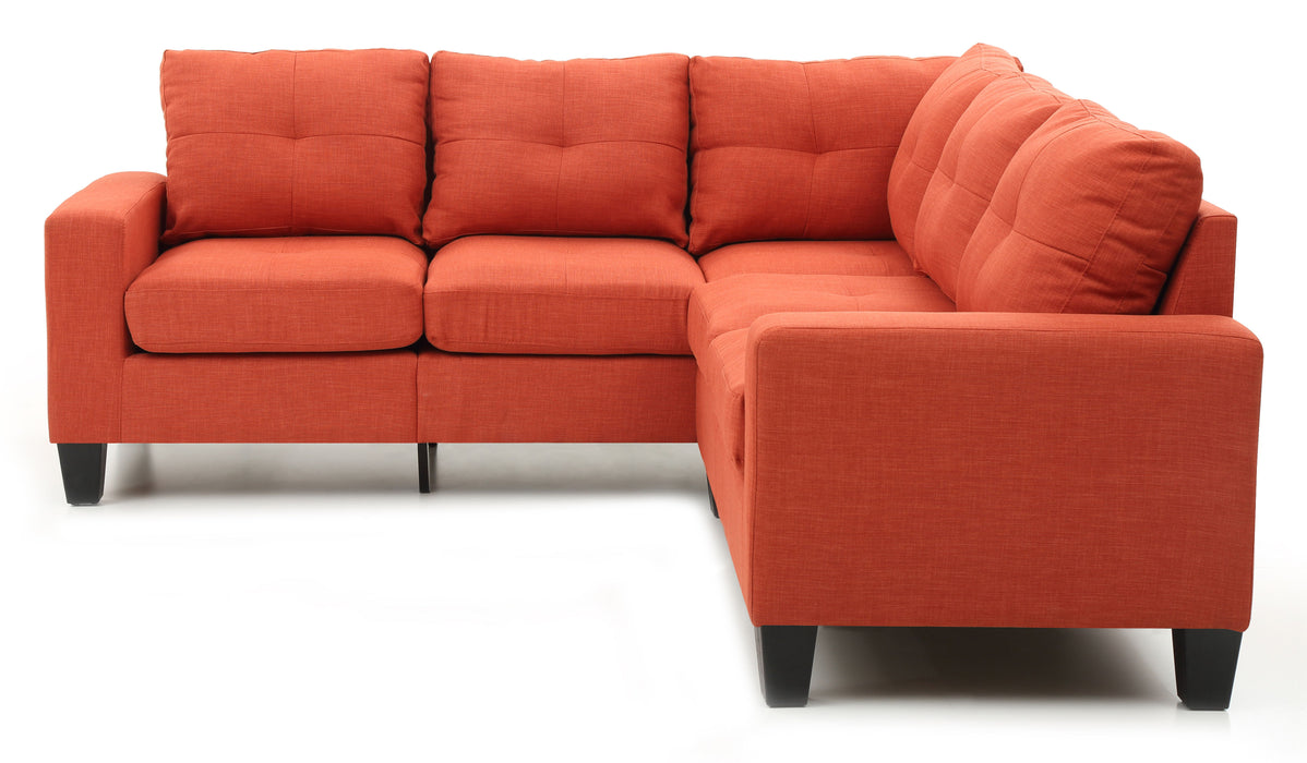 Glory Furniture Newbury Sectional, Orange