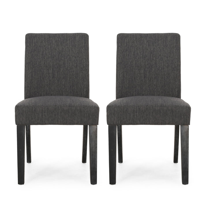 Contemporary Dining Chair With Upholstered Seating And Tapered Legs