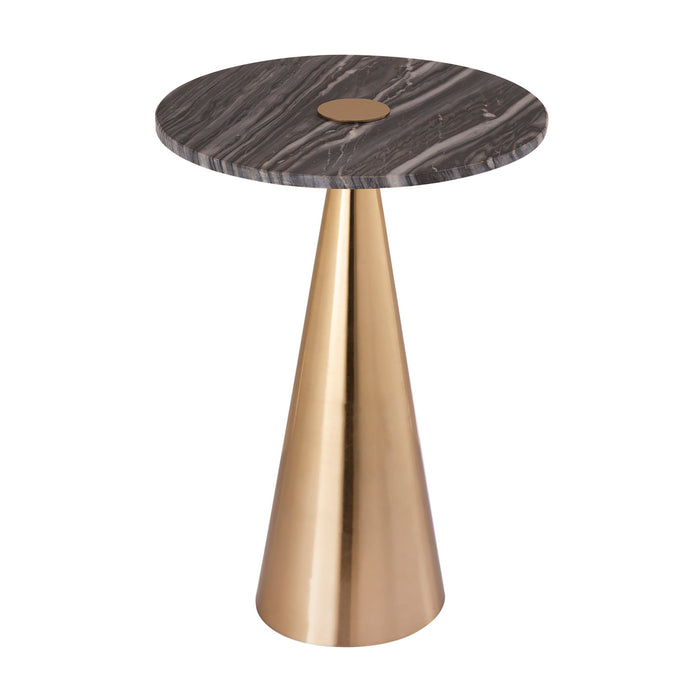 Addyson - Marble Side Table - Dark Gray