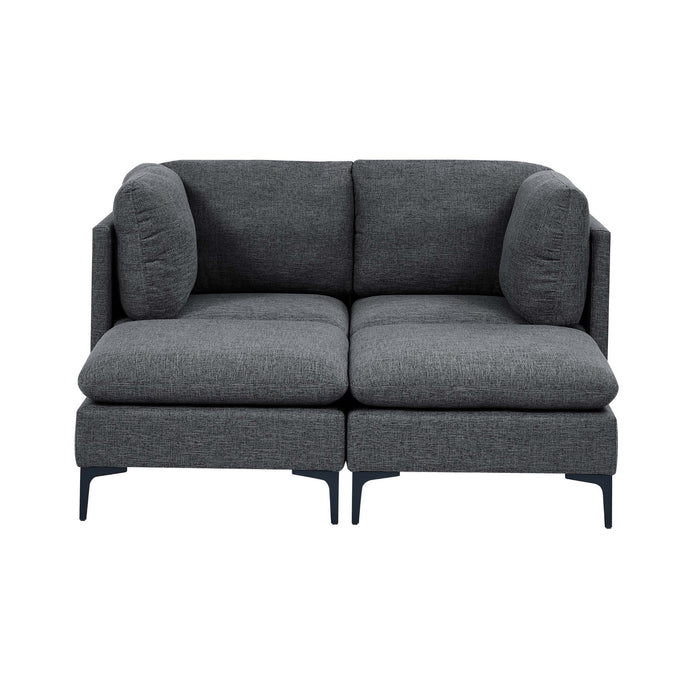 Upholstered Modular Sectional & Tall Legs