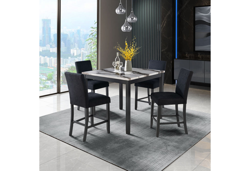 D4054 - 5 Piece Dining Room Set (Bar Table With 4 Bar Stools) - Black