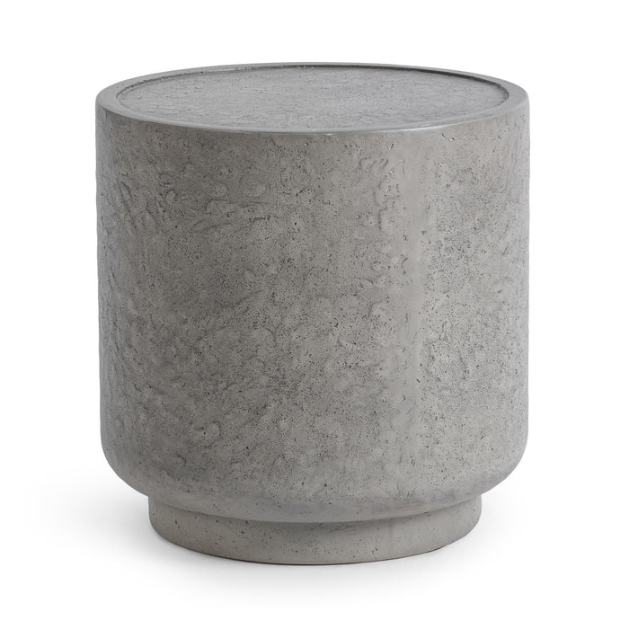 Sania - Outdoor Round Accent Table - Dark Gray