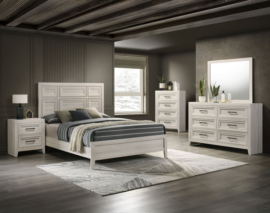 Lorraine - Queen 5 Piece Bedroom Set - Antique White