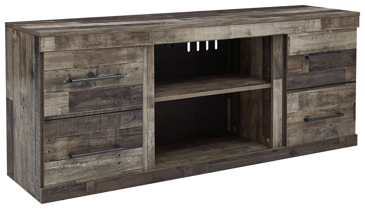 Derekson - Multi Gray - Soporte para TV LG con opción de chimenea