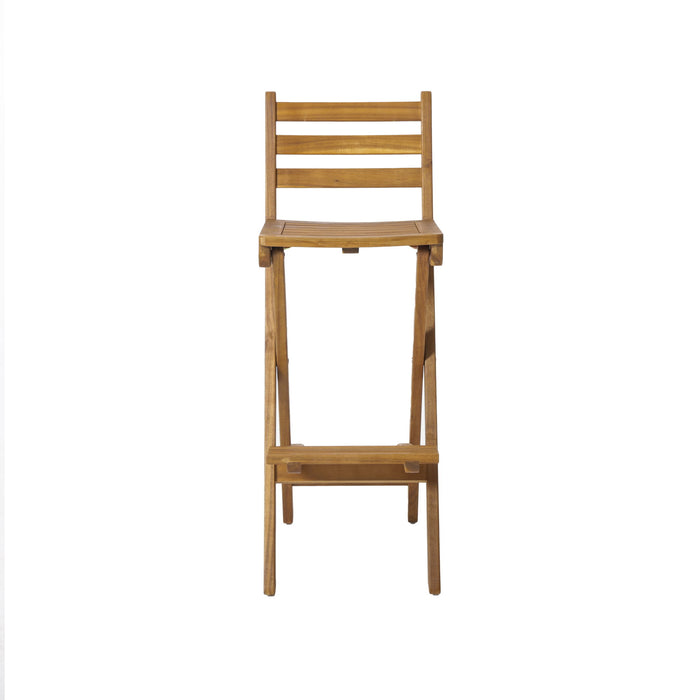 Outdoor Acacia Wood Folding Patio Barstool