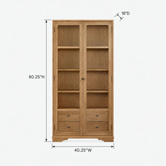 Tall Display Cabinet With Glass Doors