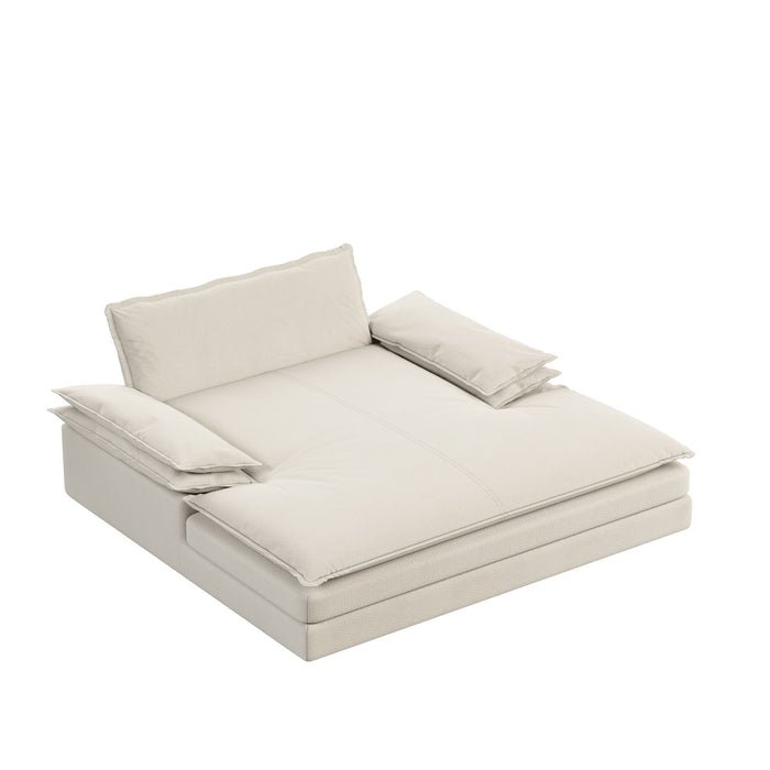 Modern Oversized Double Chaise Lounge Chair