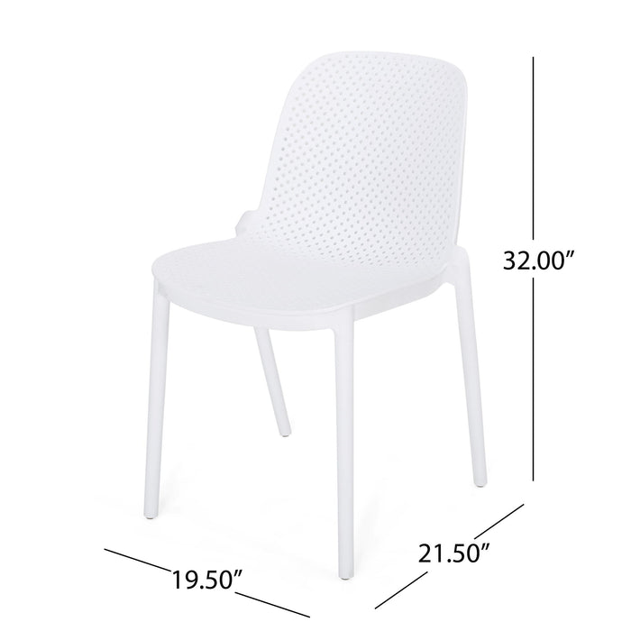 Outdoor Stacking Dining Side Chair (Set of 2)