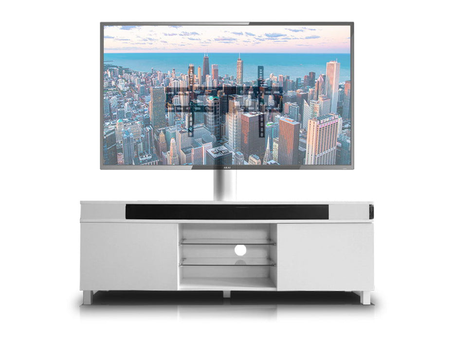 Modern Lacquer TV Stand For 65" TV - White