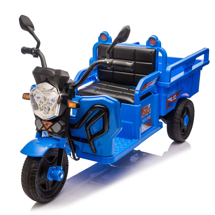 12V Kids Electric 3 Wheel Cargo Truck With LED Lights & Music