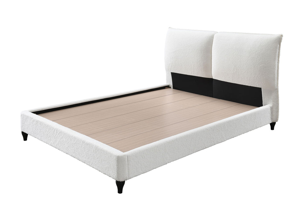Jenn - Queen Upholstered Bed - White