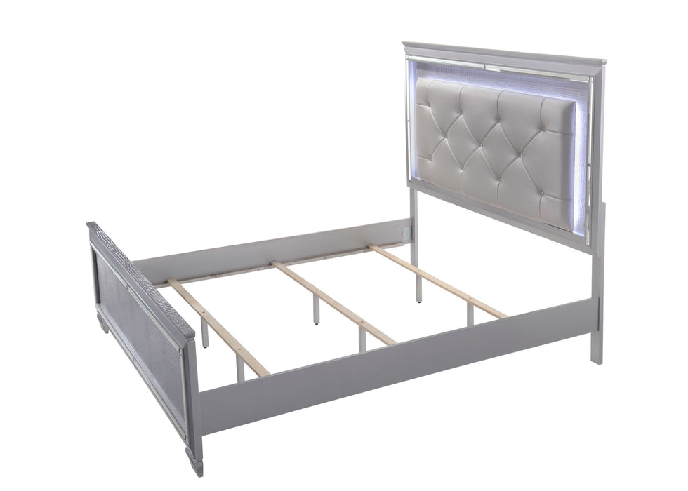 Lillian - King Upholstered Bed - Gray