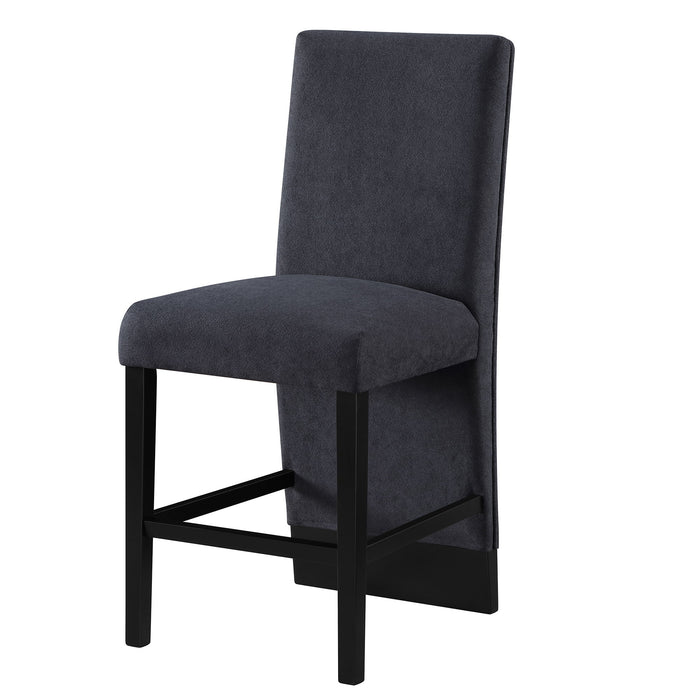 D12BT - 5 Piece Dining Room Set (Bar Table And 4 Bar Stools) - Black / White