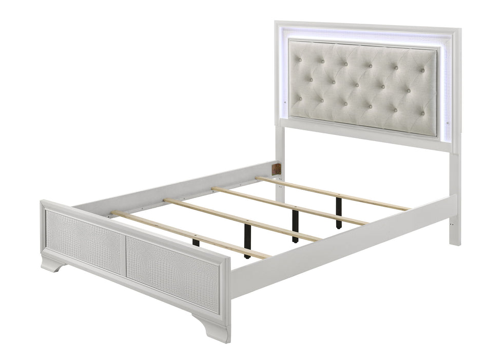 Lyssa - King 5 Piece Bedroom Set - Oat / Frost