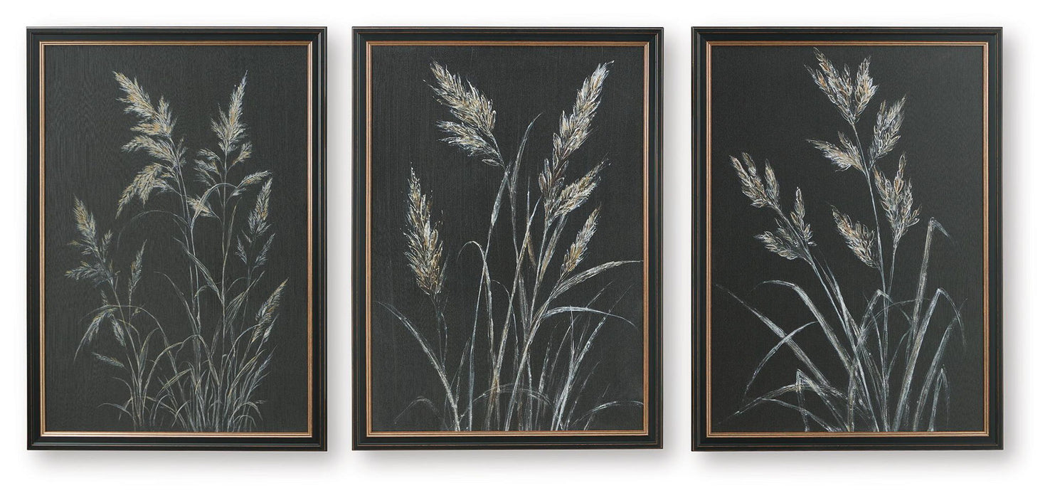 Janisburg - Wall Art Set (Set of 3) - Black / White / Brown