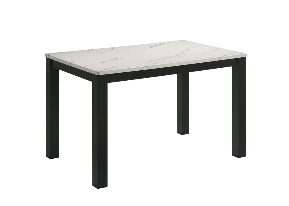 Resia - 5 Piece Dining Room Set - White / Black