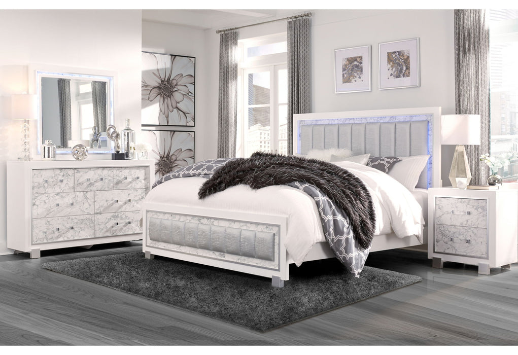 Santorini - 5 Piece King Bedroom Set - White