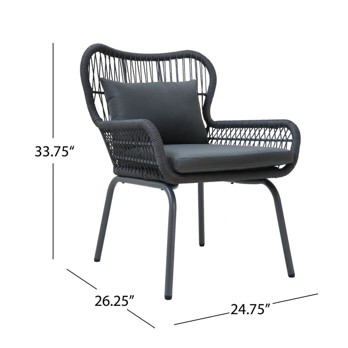 Southport - Club Chair With Woven Rope And Cushions