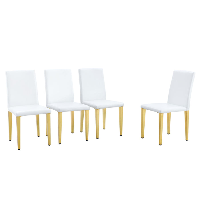 Elegant Upholstered Chairs With Metal Legs